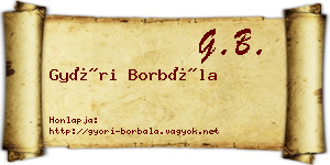 Győri Borbála névjegykártya